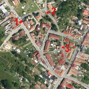 mapa Milokošť - opravy vozovek